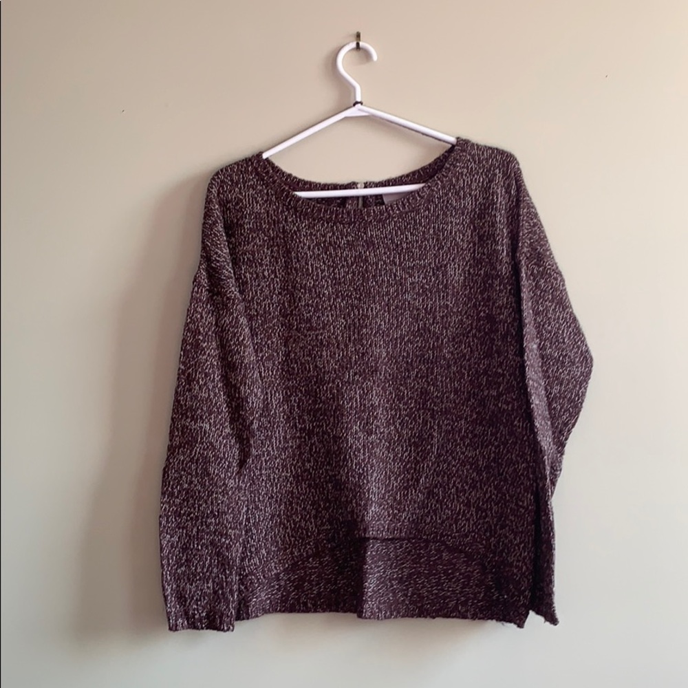 Burgundy Wine Hi-Lo Sweater